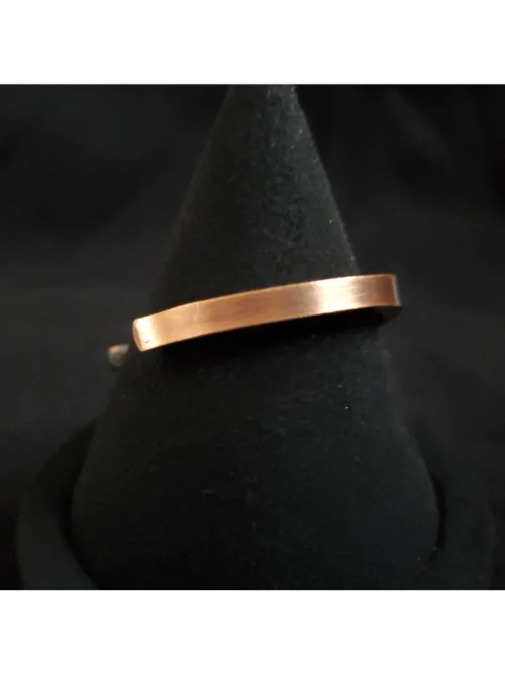 Vintage Copper Cuff Bracelet 6.25" Modernist Minimalist - Picture 3 of 10